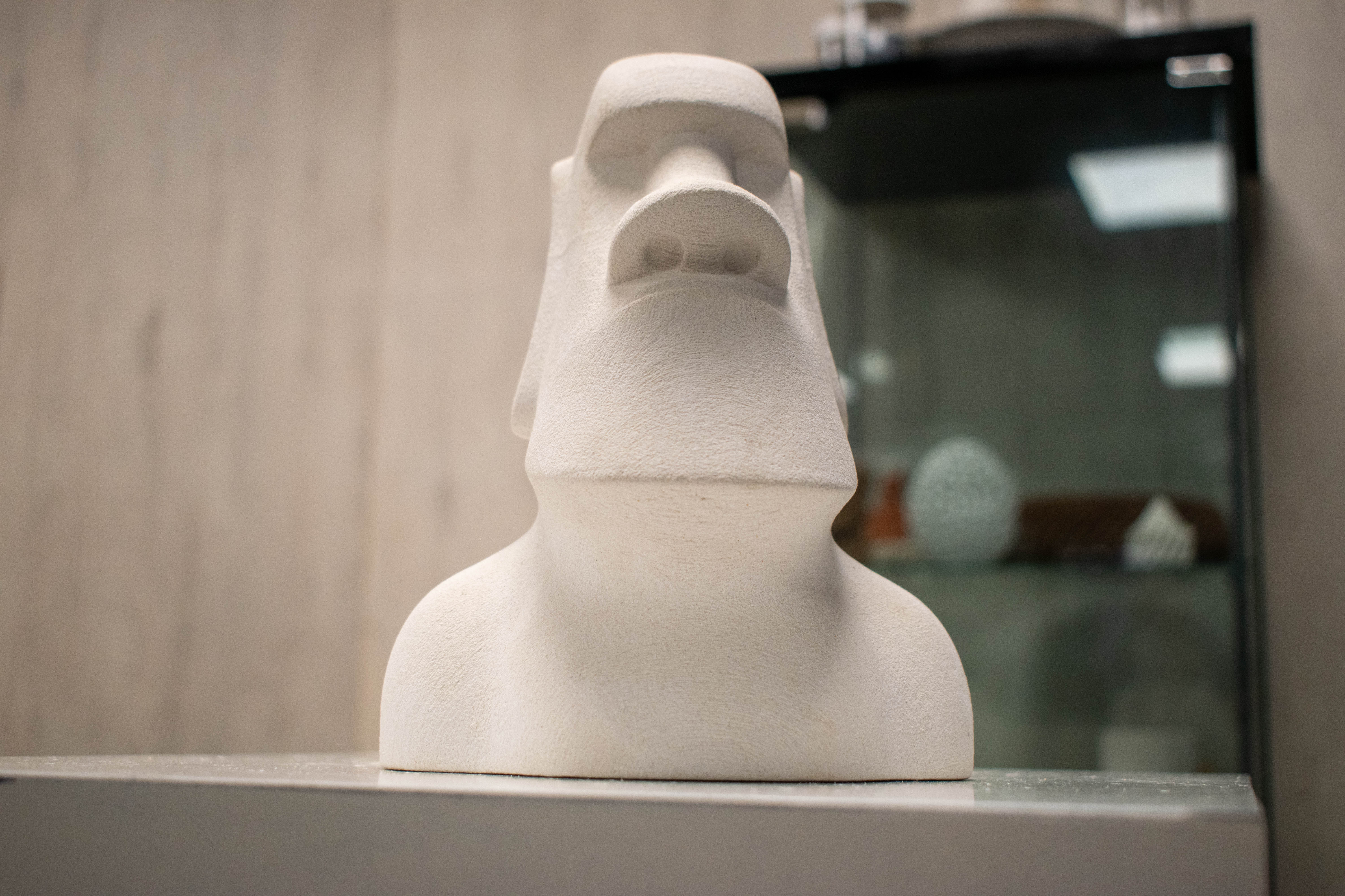 Printed Moai head