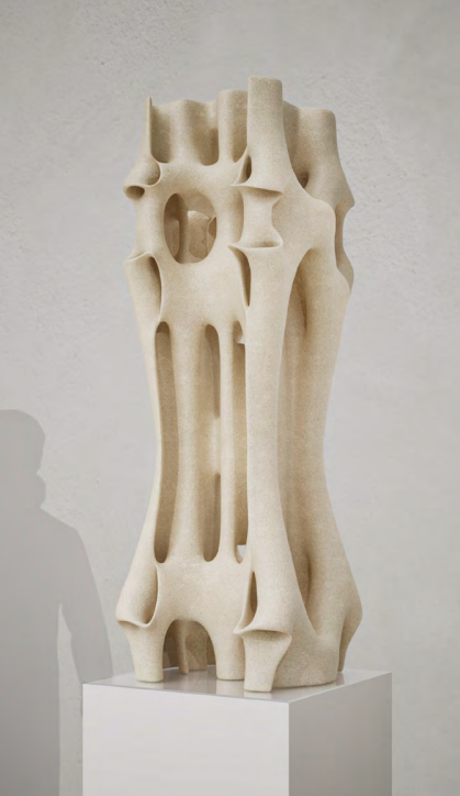 Limestone sculpture made through AI