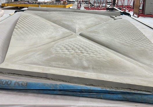 Large 3D printed mold of the ceiling slab